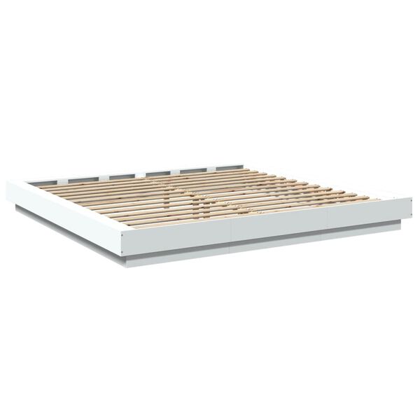 vidaXL Πλαίσιο Κρεβατιού Λευκό 180 x 200 εκ. Επεξεργ. Ξύλο