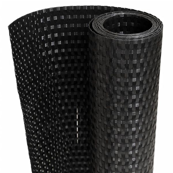 vidaXL Διαχωριστικά Βεράντας 5 τεμ. Μαύρο 255x19 εκ. Συνθετικό Ρατάν