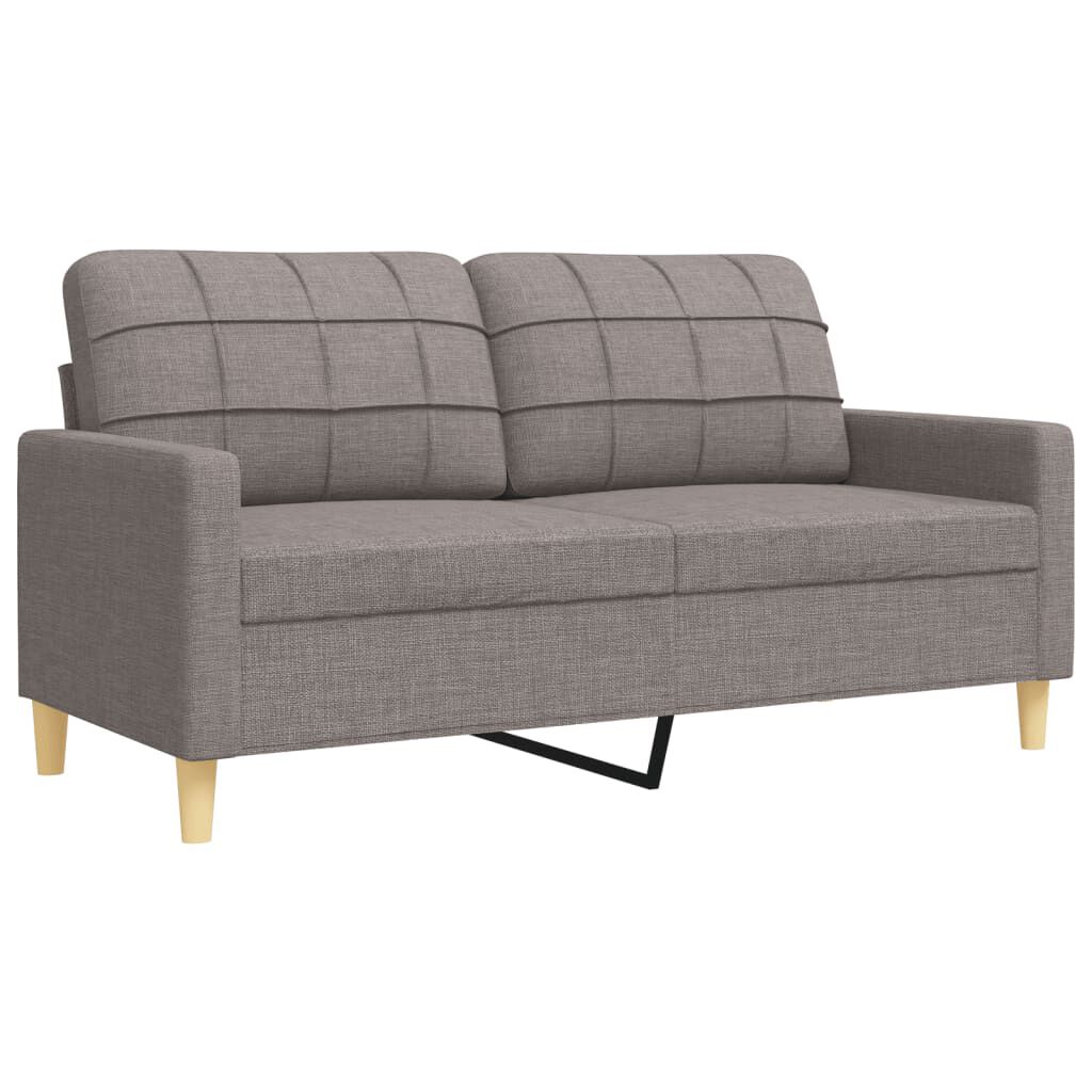 vidaXL Σαλόνι Σετ 4 Τεμαχίων Taupe Ύφασμα + Μαξιλάρια/Υποπόδιο
