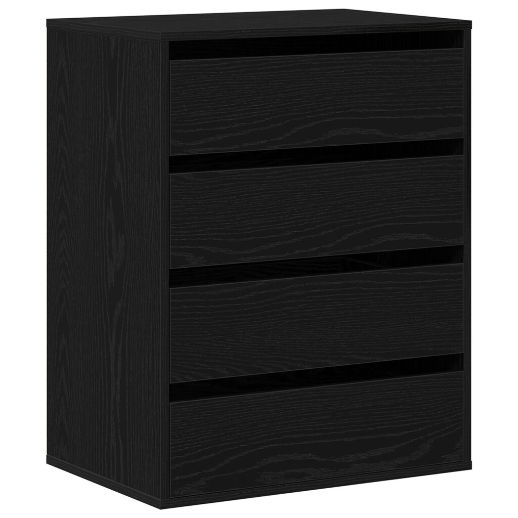 vidaXL Συρταριέρα Μαύρη Δρυς 60x41x76 εκ Επεξεργασμένη Ξυλεία
