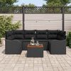 vidaXL Σετ Καναπέ Κήπου 7 pcs Μαύρο