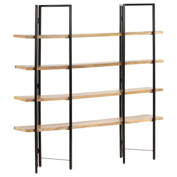 vidaXL Βιβλιοθήκη με 4 Επίπεδα 160 x 35 x 160 εκ. Μασίφ Ξύλο Μάνγκο