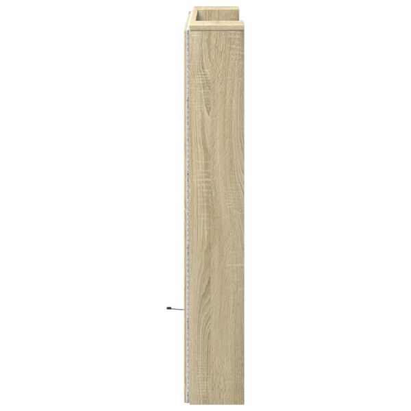 vidaXL Κεφαλάρι με Αποθηκ. Χώρο & LED Sonoma Δρυς 100x16,5x103,5 εκ.