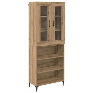 vidaXL Highboard Artisan Oak 69,5 x 34 x 180 &epsilon;&kappa;. &Epsilon;&pi;&epsilon;&xi;&epsilon;&rho;&gamma;&alpha;&sigma;&mu;έ&nu;&omicron; &Xi;ύ&lambda;&omicron;