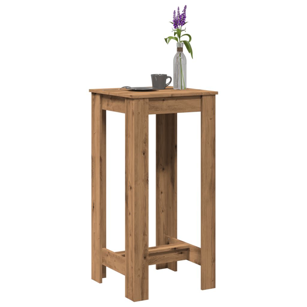 vidaXL Τραπέζι Μπαρ Αρτισιανή Δρυς 51x50x103,5 εκ. Επεξ. Ξύλο