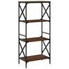 vidaXL Βιβλιοθήκη 4 Επιπέδων Καφέ Δρυς 59 x 35 x 132 εκ. Επεξεργ. Ξύλο