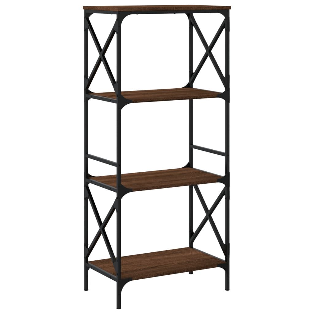 vidaXL Βιβλιοθήκη 4 Επιπέδων Καφέ Δρυς 59 x 35 x 132 εκ. Επεξεργ. Ξύλο