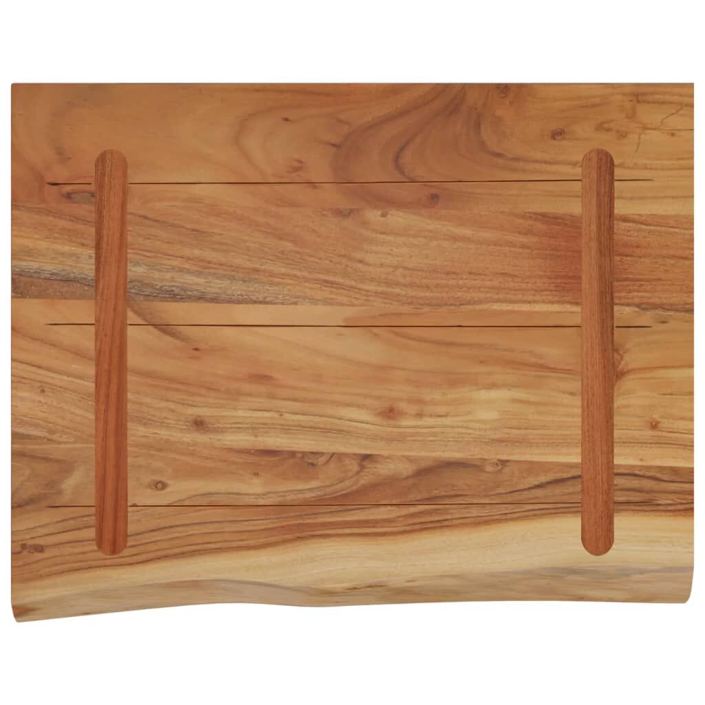 vidaXL Ράφι Επιτοίχιο Ορθ. Live Edge 40x30x2,5 εκ. Μασίφ Ξύλο Ακακίας