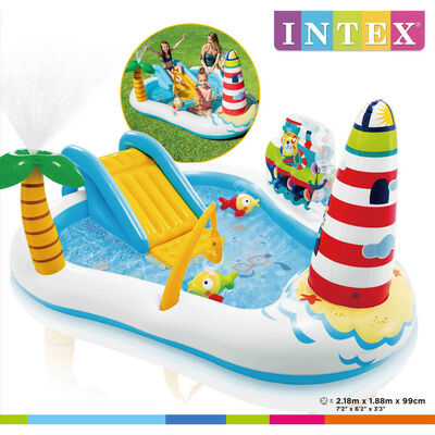 Intex Πισίνα Φουσκωτή Fishing Fun Play Center 218 x 188 x 99 εκ.