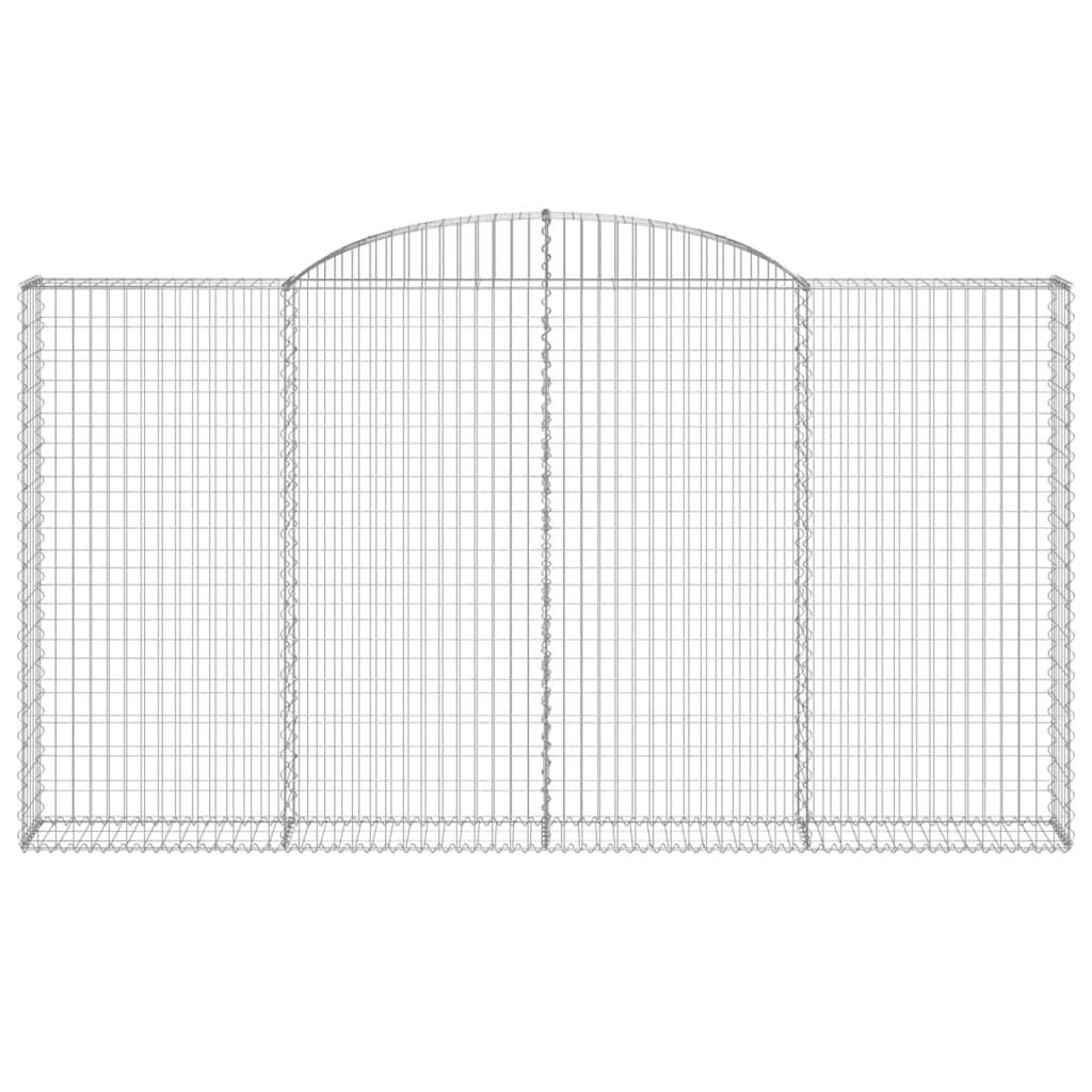 vidaXL Συρματοκιβώτια Τοξωτά 12 τεμ. 300x30x160/180 εκ. Γαλβαν. Ατσάλι