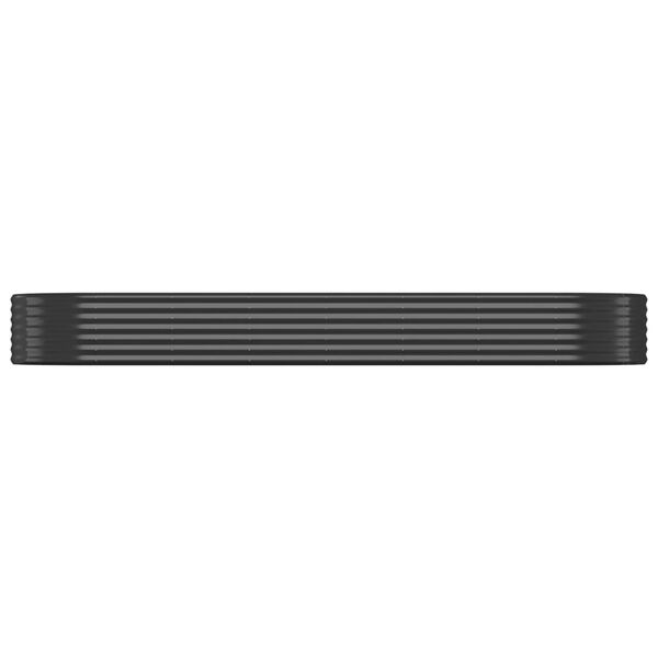 vidaXL Ζαρντινιέρα Ανθρακί 322x100x36εκ Ατσάλι με Ηλεκτρ. Βαφή Πούδρας