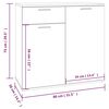 vidaXL Ντουλάπι Γκρι Sonoma 80 x 36 x 75 εκ. από Επεξεργασμένο Ξύλο