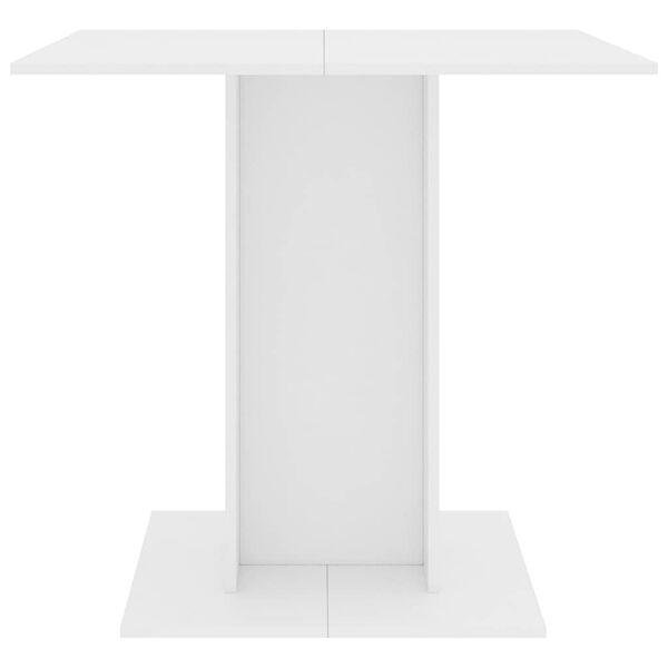 vidaXL Τραπεζαρία Λευκή 80 x 80 x 75 εκ. από Επεξ. Ξύλο