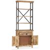 vidaXL Βιβλιοθήκη με Ντουλάπι 65 x 30 x 180 εκ. από Μασίφ Ξύλο Μάνγκο