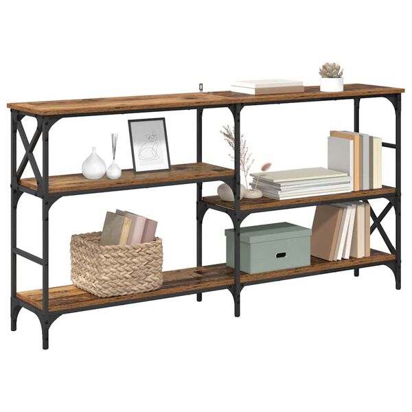 vidaXL &Tau;&rho;&alpha;&pi;έ&zeta;&iota; &kappa;&omicron;&nu;&sigma;ό&lambda;&alpha;&sigmaf; &mu;&epsilon; &rho;ά&phi;&iota; &Pi;&alpha;&lambda;&iota;ό &xi;ύ&lambda;&omicron; 150 x 29 x 76,5 &epsilon;&kappa;