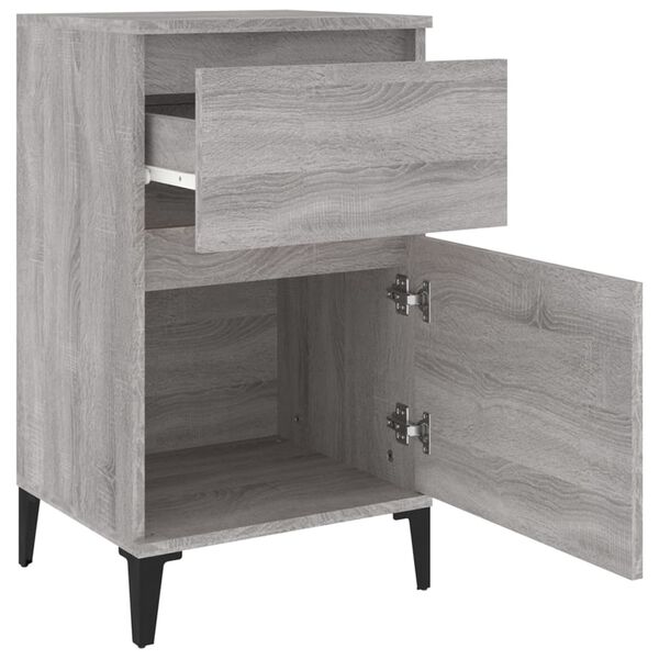 vidaXL Κομοδίνο Γκρι Sonoma 40x35x70 εκ.