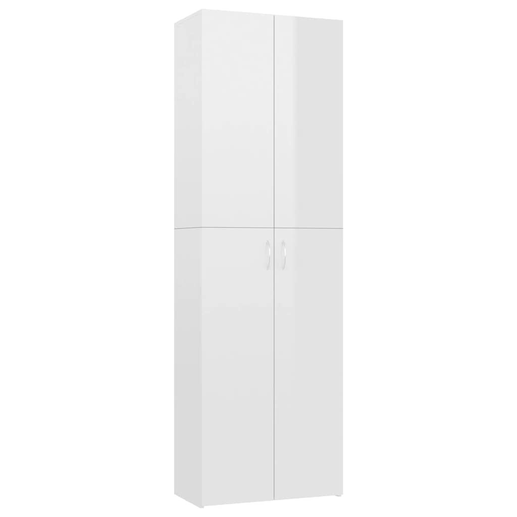 vidaXL Ντουλάπα Γραφείου Γυαλιστερό Λευκό 60x32x190 εκ. Επεξ. Ξύλο