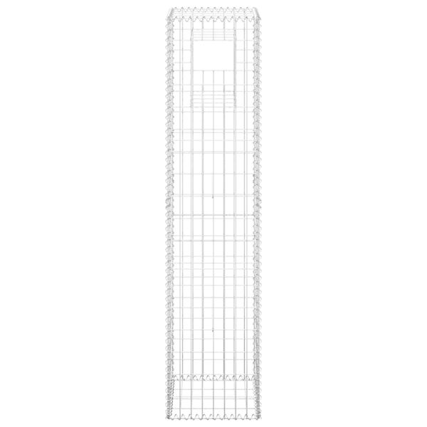 vidaXL Συρματοκιβώτια Στύλοι 2 τεμ. 40 x 40 x 180 εκ. Σιδερένιοι