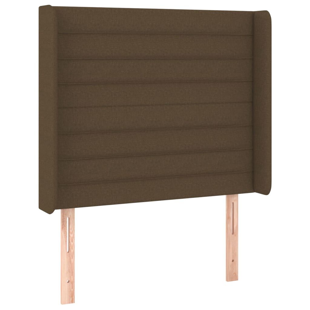 vidaXL Κεφαλάρι με Πτερύγια Σκούρο Καφέ 83x16x118/128 εκ. Υφασμάτινο