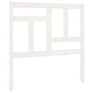 vidaXL Κεφαλάρι Κρεβατιού Λευκό 95,5x4x100 εκ. από Μασίφ Ξύλο Πεύκου