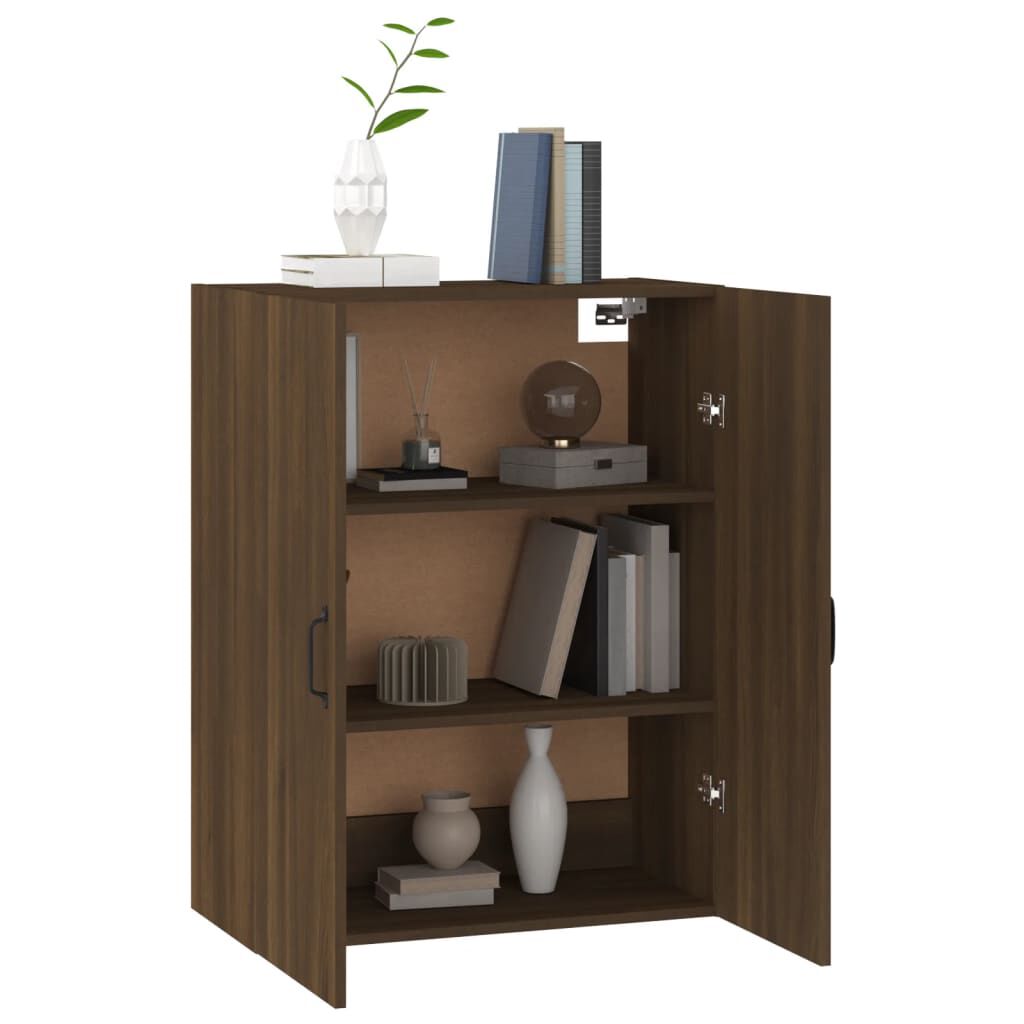 vidaXL Ντουλάπι Κρεμαστό Καφέ δρυς 69,5x34x90 εκ. Επεξεργασμένο Ξύλο