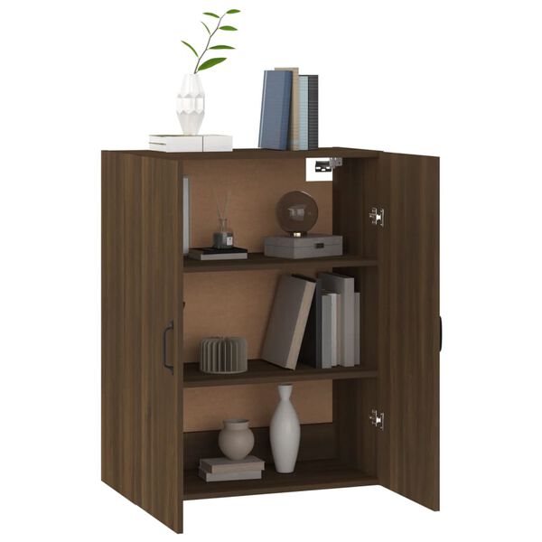vidaXL Ντουλάπι Κρεμαστό Καφέ δρυς 69,5x34x90 εκ. Επεξεργασμένο Ξύλο