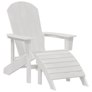 vidaXL Καρέκλα Adirondack Λευκό 74 x 82 x 92 εκ. HDPE