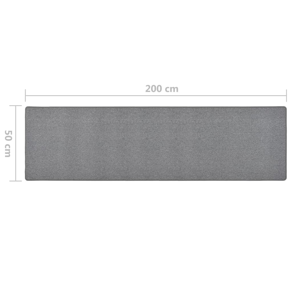 vidaXL Χαλί Διάδρομος Σκούρο Γκρι 50 x 200 εκ.