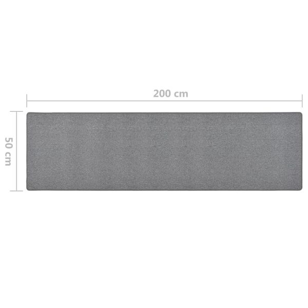 vidaXL Χαλί Διάδρομος Σκούρο Γκρι 50 x 200 εκ.