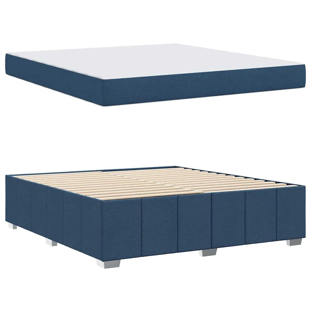 vidaXL Σκελετός Κρεβατιού Μπλε 180 x 200 cm ύφασμα