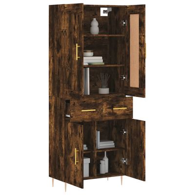 vidaXL Ντουλάπι Καπνιστή Δρυς 69,5x34x180 εκ. από Επεξεργασμένο Ξύλο