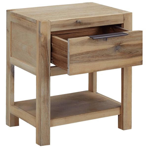 vidaXL Κομοδίνα με Συρτάρια 2 Τεμ. 40x30x48 εκ. από Μασίφ Ξύλο Ακακίας