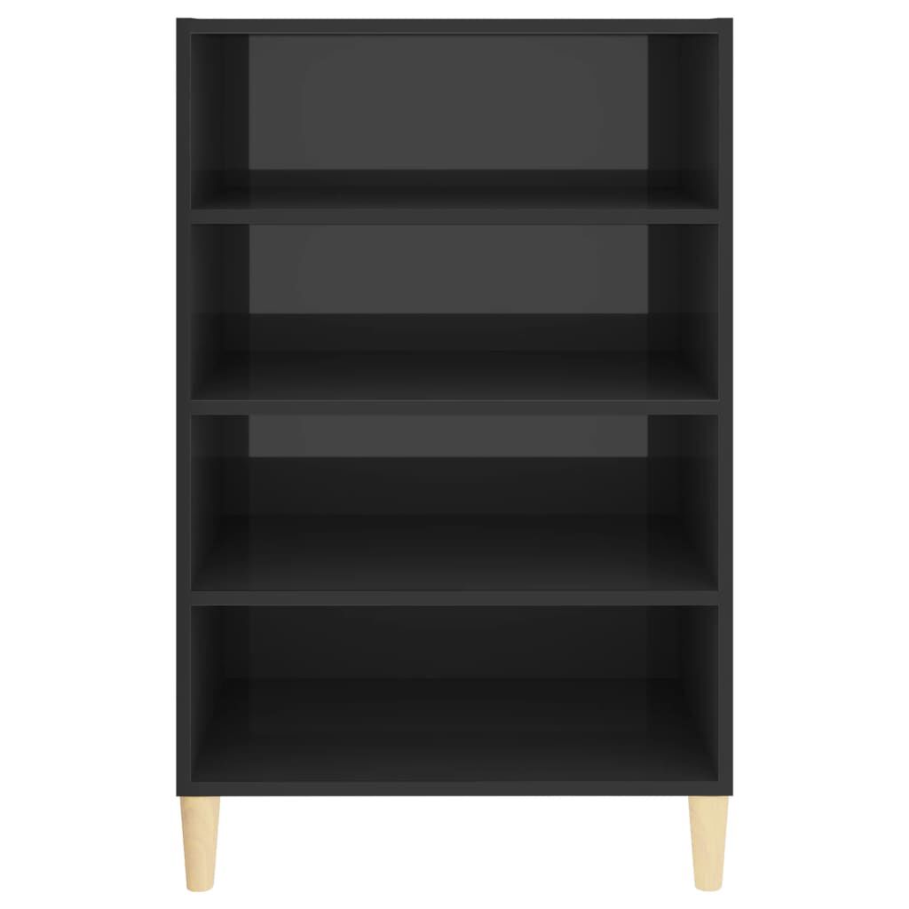 vidaXL Ραφιέρα Γυαλιστερή Γκρι 57 x 35 x 90 εκ. από Επεξ. Ξύλο