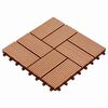 vidaXL &Pi;&lambda;ά&kappa;&alpha; &Kappa;&alpha;&tau;&alpha;&sigma;&kappa;&epsilon;&upsilon;ή&sigmaf; 11 &tau;&mu;&chi;. &Xi;ύ&lambda;&omicron; teak 30 x 30 cm WPC