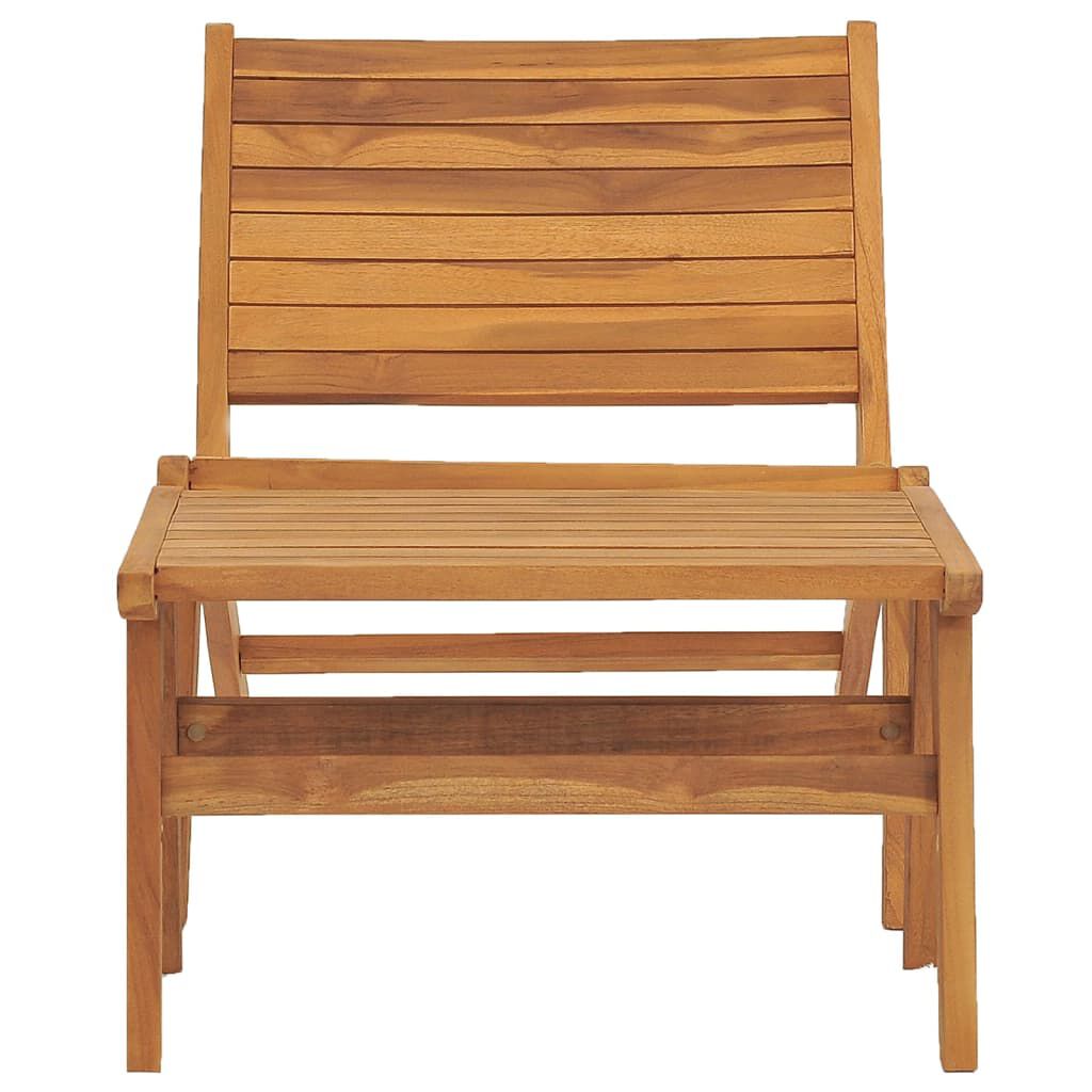 vidaXL Καρέκλα Κήπου με Υποπόδιο από Μασίφ Ξύλο Teak