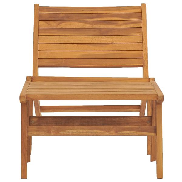 vidaXL Καρέκλα Κήπου με Υποπόδιο από Μασίφ Ξύλο Teak