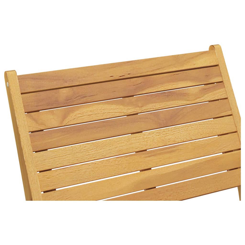vidaXL Καρέκλα Κήπου με Υποπόδιο από Μασίφ Ξύλο Teak