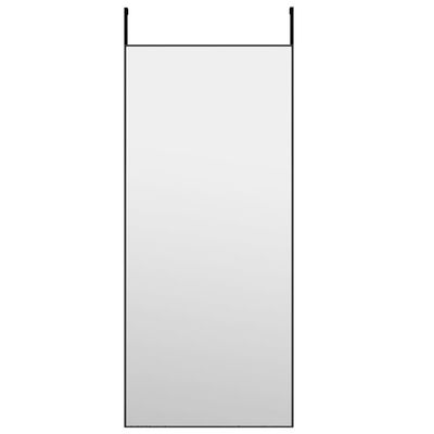 vidaXL Καθρέπτης Πόρτας Μαύρος 40 x 100 εκ. από Γυαλί και Αλουμίνιο