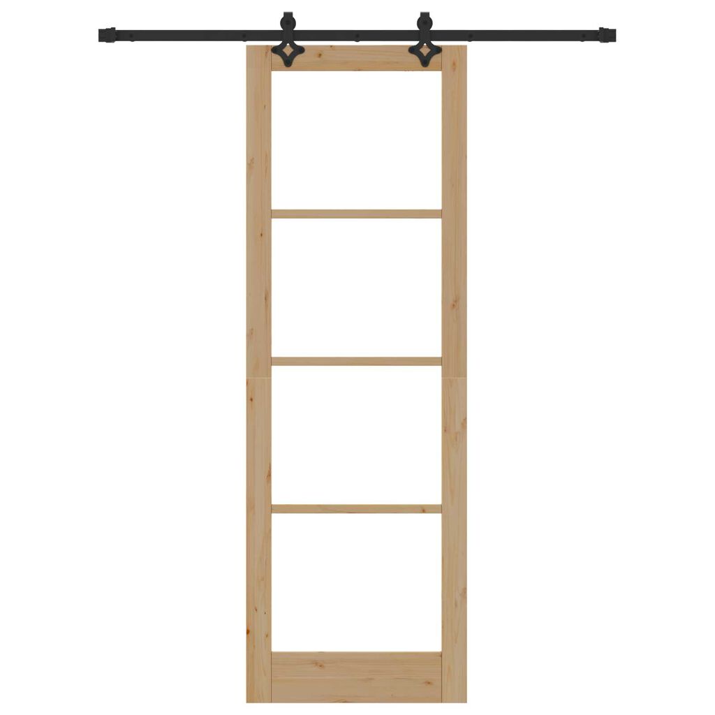 vidaXL Συρόμενη Πόρτα ORKDAL Καφέ 78 x 232 cm Ξύλο και μέταλλο