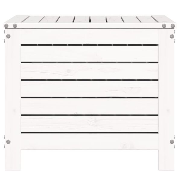 vidaXL Υποπόδιο Κήπου Λευκό 62x63,5x53,5 εκ. από Μασίφ Ξύλο Πεύκου
