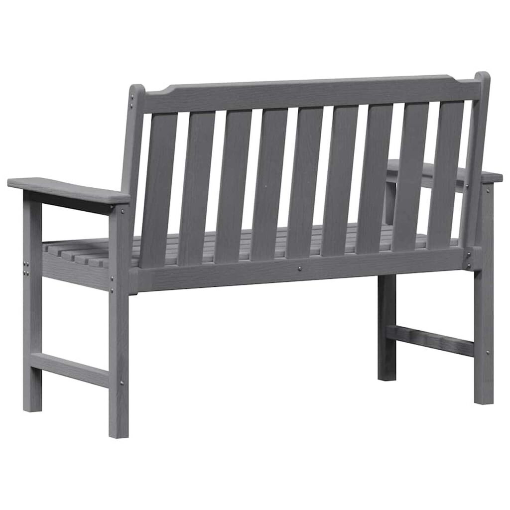 vidaXL Παγκάκι κήπου Ανοιχτό γκρι 120 x 59 x 88 εκ Πλαστικό