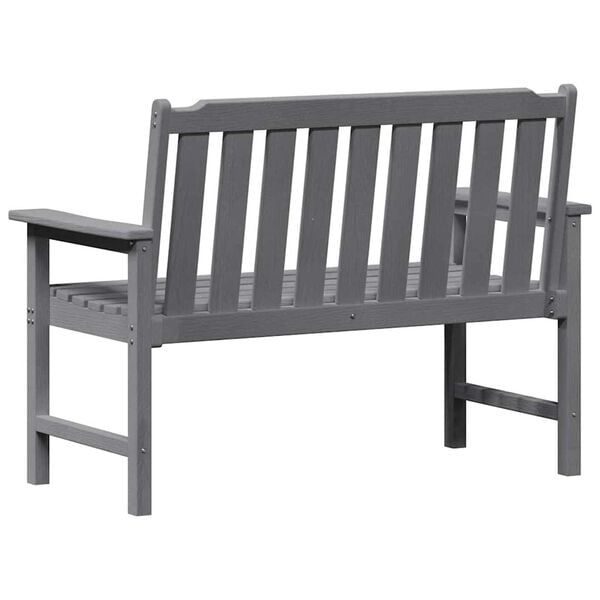 vidaXL Παγκάκι κήπου Ανοιχτό γκρι 120 x 59 x 88 εκ Πλαστικό