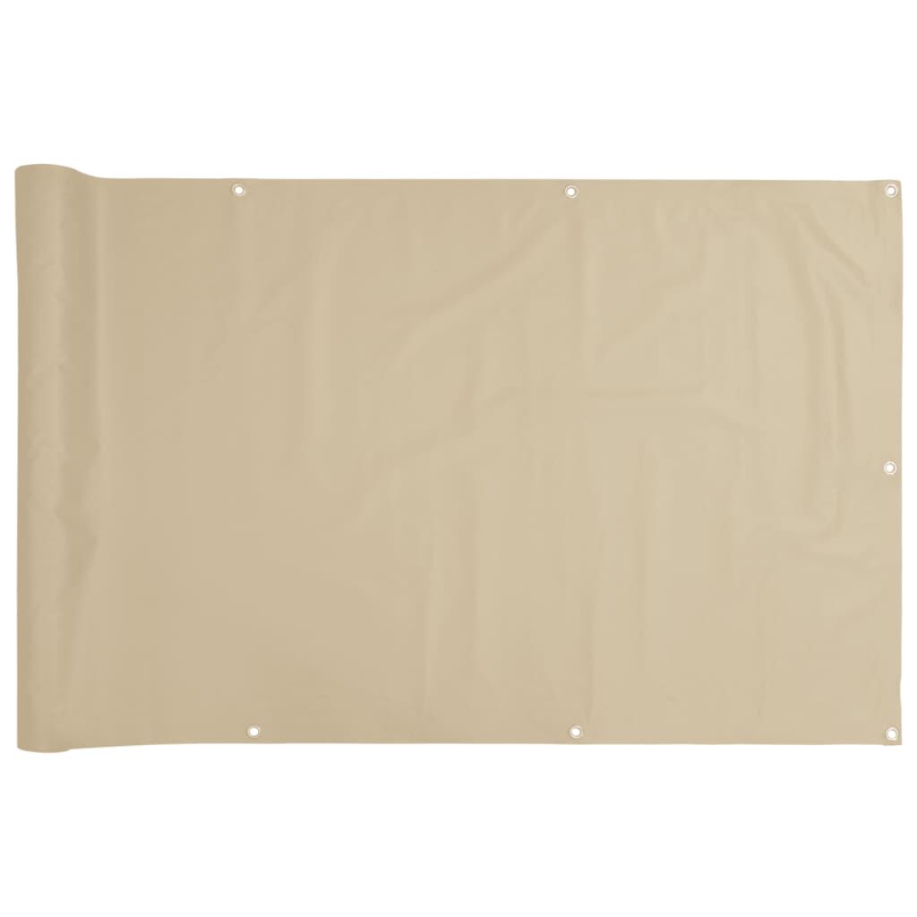 vidaXL Διαχωριστικό Βεράντας Μπεζ 75 x 500 εκ. Ύφασμα Oxford