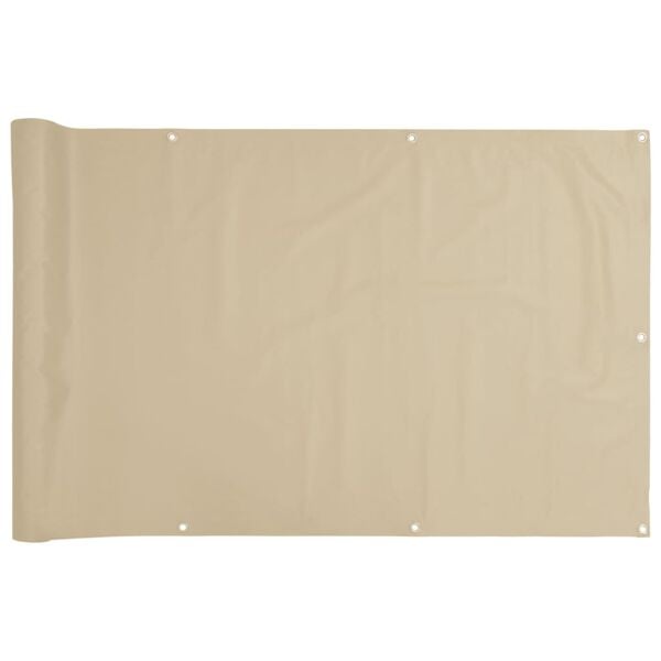 vidaXL Διαχωριστικό Βεράντας Μπεζ 75 x 500 εκ. Ύφασμα Oxford