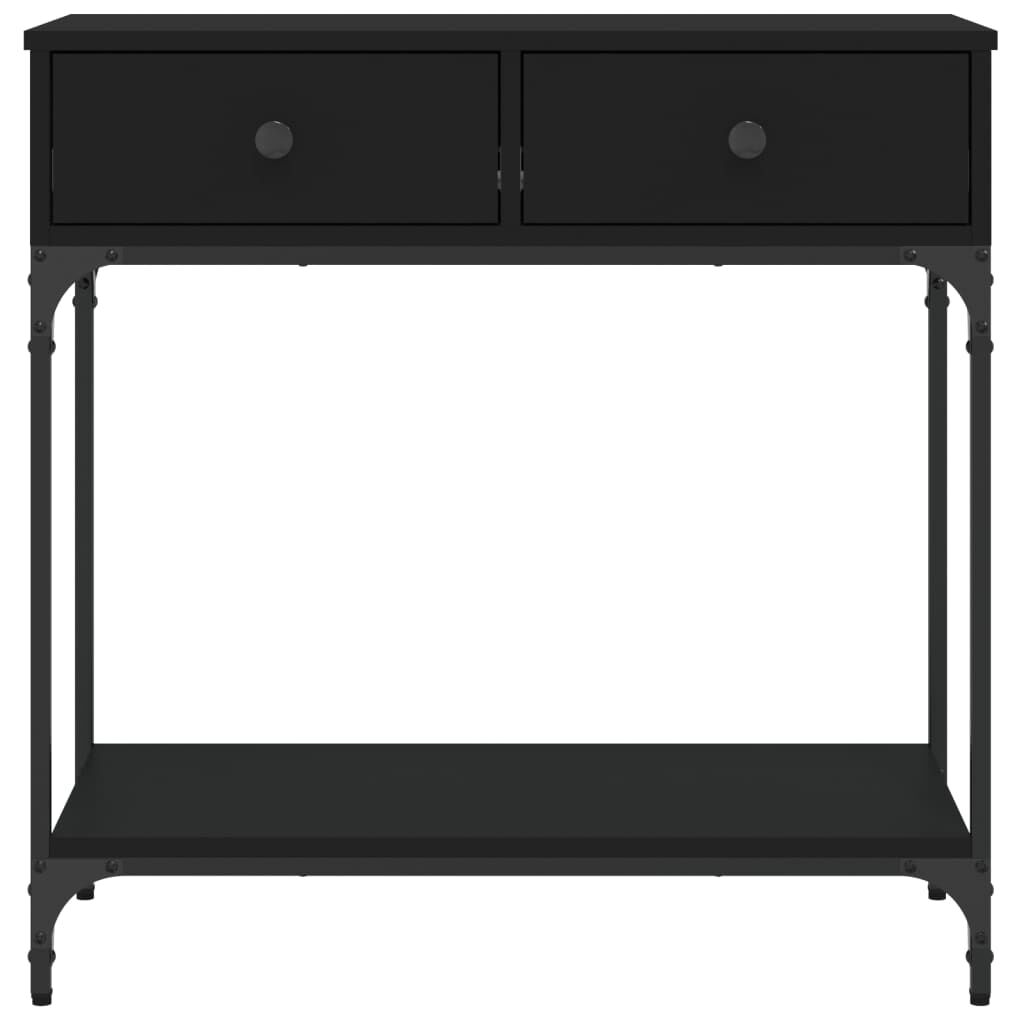 vidaXL Τραπέζι Κονσόλα Μαύρο 75 x 34,5 x 75 εκ. από Επεξεργ. Ξύλο