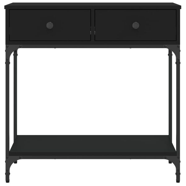 vidaXL Τραπέζι Κονσόλα Μαύρο 75 x 34,5 x 75 εκ. από Επεξεργ. Ξύλο