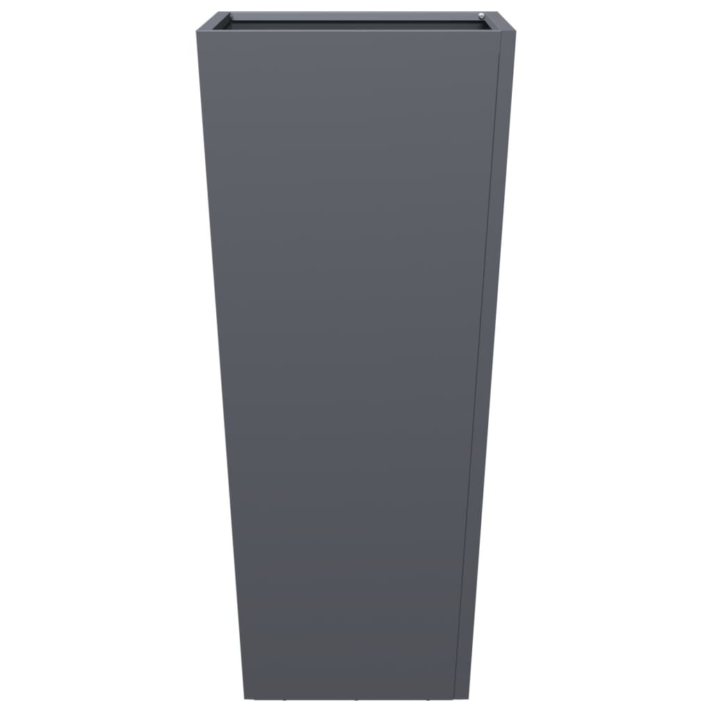 vidaXL Ζαρντινιέρα Κήπου Ανθρακί 35x35x75 εκ από Ατσάλι