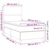 vidaXL Κρεβάτι Boxspring με Στρώμα & LED Μπλε 100x200 εκ. Υφασμάτινο