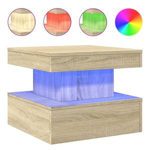 vidaXL &Tau;&rho;&alpha;&pi;&epsilon;&zeta;ά&kappa;&iota; &Sigma;&alpha;&lambda;&omicron;&nu;&iota;&omicron;ύ &mu;&epsilon; LED Sonoma &Delta;&rho;&upsilon;&sigmaf; 50x50x40 &epsilon;&kappa;.