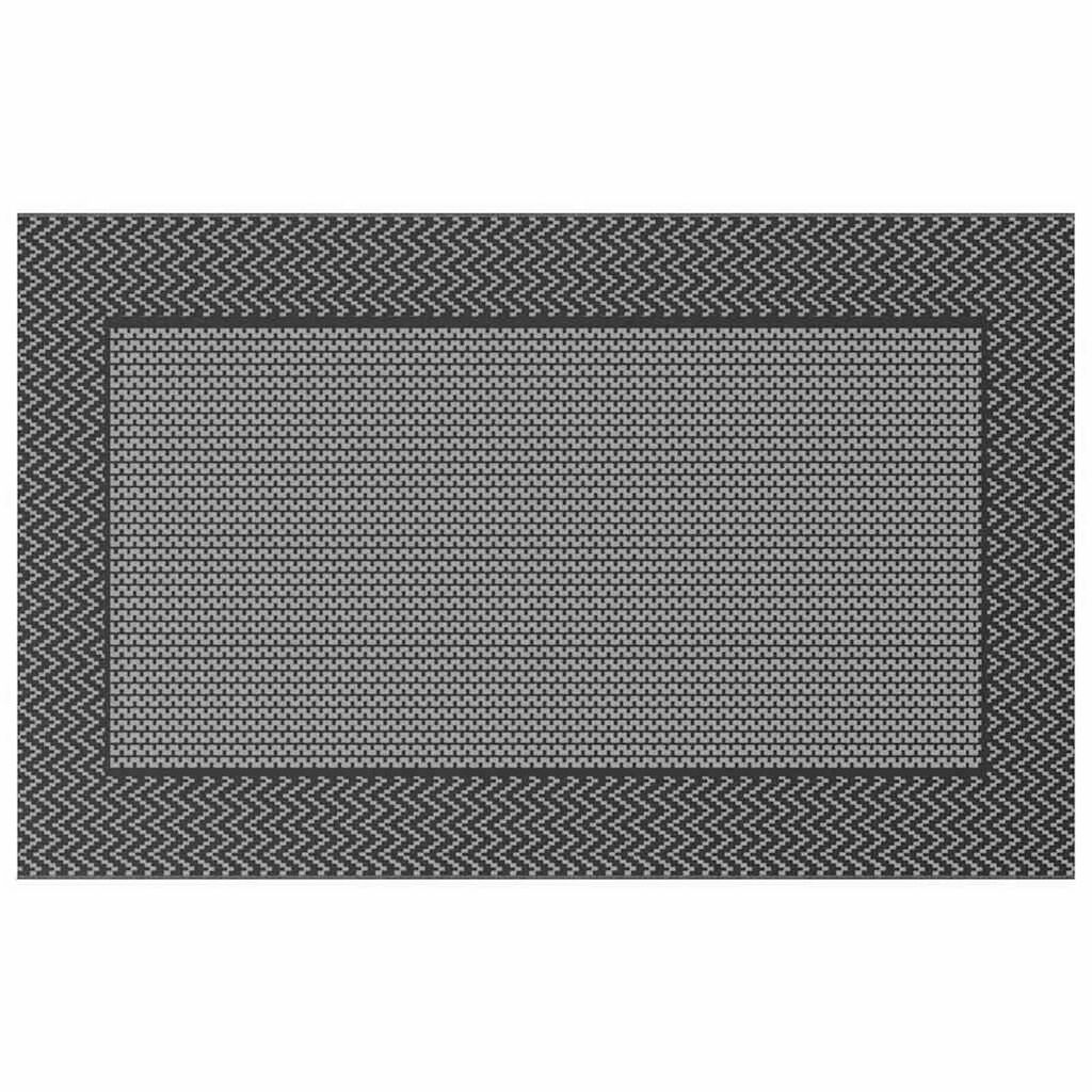 vidaXL Χαλί εξωτερικού χώρου Μαύρο και γκρι 250 x 400 cm PP